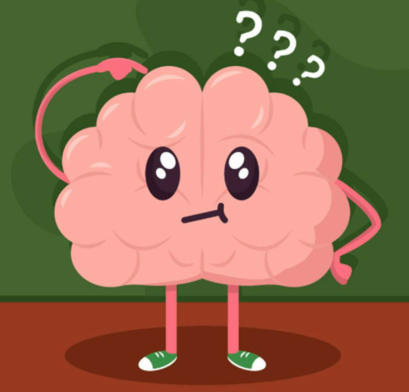 Imagen de un cerebro con dudas