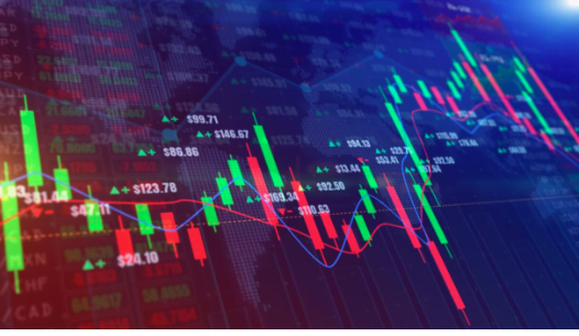 Gráfico de trading con velas japonesas